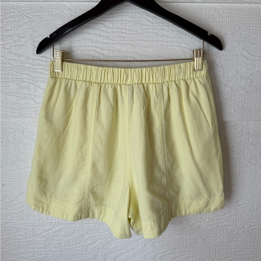 Universal Thread Yellow Linen Drawstring Shorts S… - image 4
